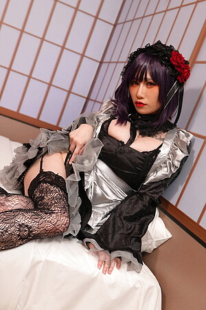 Miss Xiao Ye Ye gets a new costume to cosplay and feels very sexy